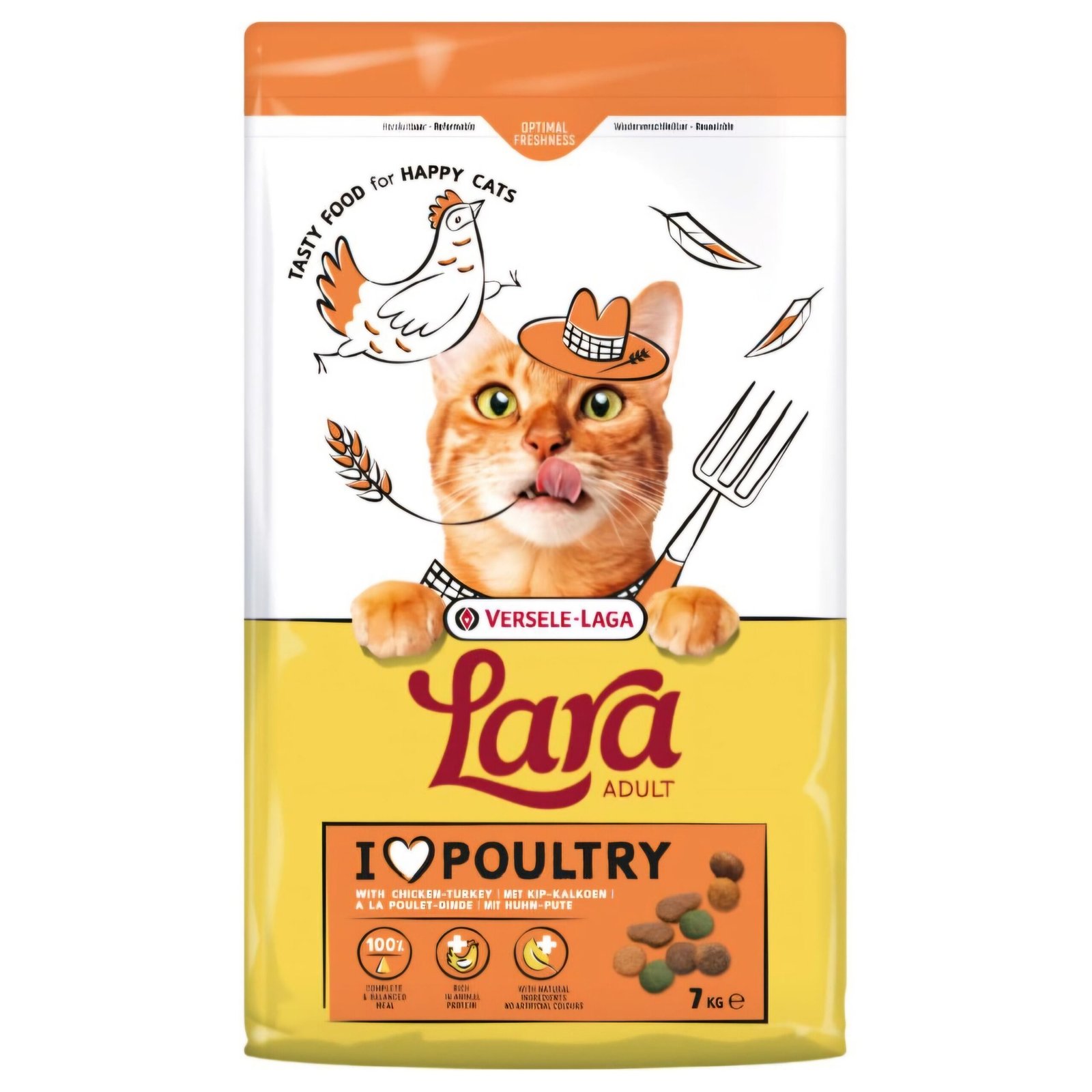 Versele-Laga Lara Adult Cat Food with Poultry 7KG