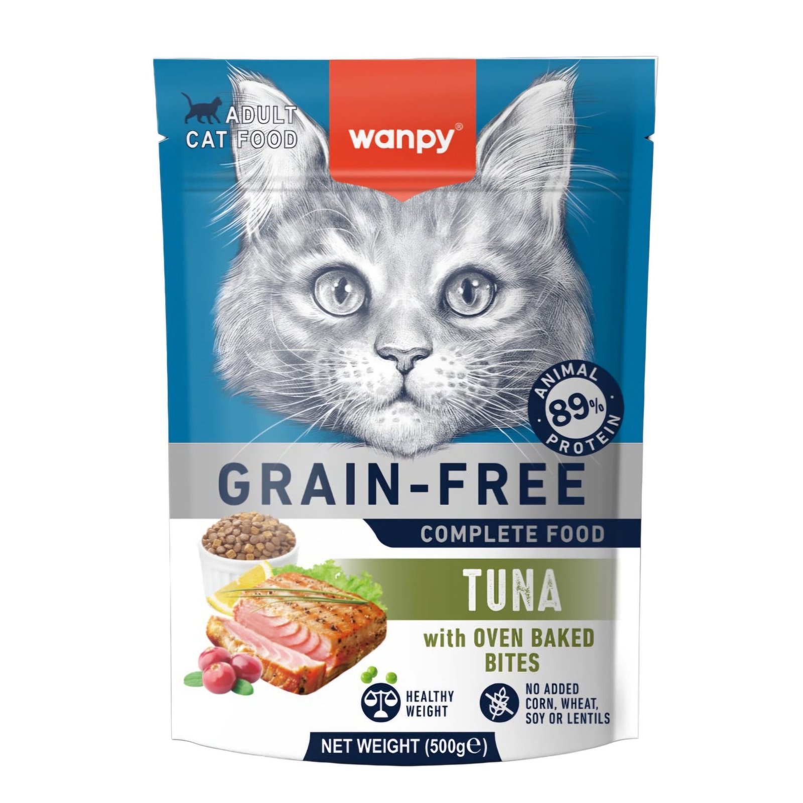 Wanpy Grain Free Adult Dry Cat Food Tuna 500gm