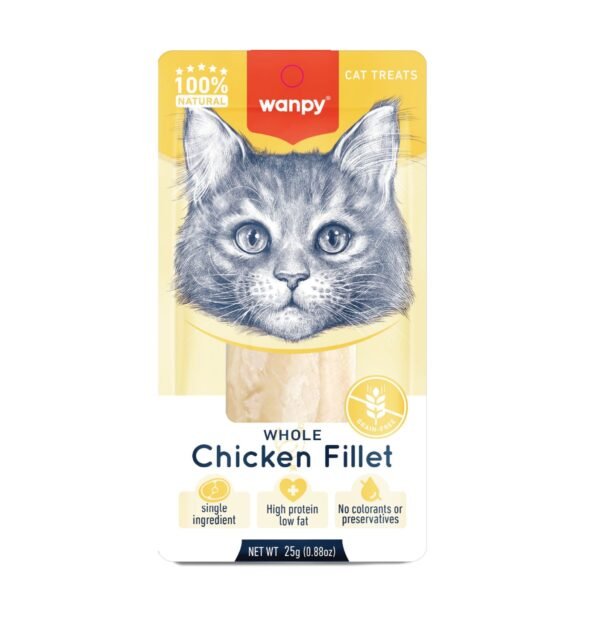 Wanpy Pure Chicken Fillet Treat for Cats 25gm