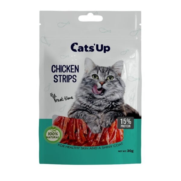 Cats Up Real Chicken Strips Cat Treat 30gm
