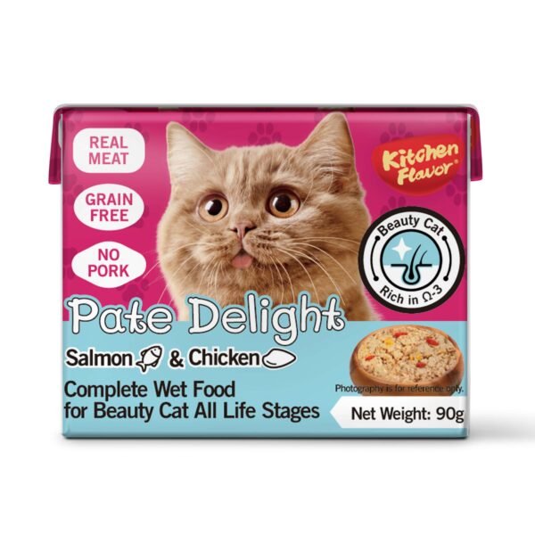 Kitchen Flavour Pate Delight Wet Cat Food with Salmon & Chicken 90gm