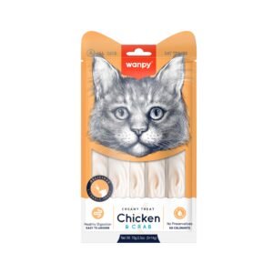 Wanpy Creamy Cat Treat Chicken And Crab 70gm (5x14gm)