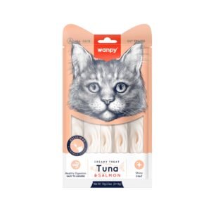 Wanpy Creamy Cat Treat Tuna And Salmon 70gm (5x14gm)