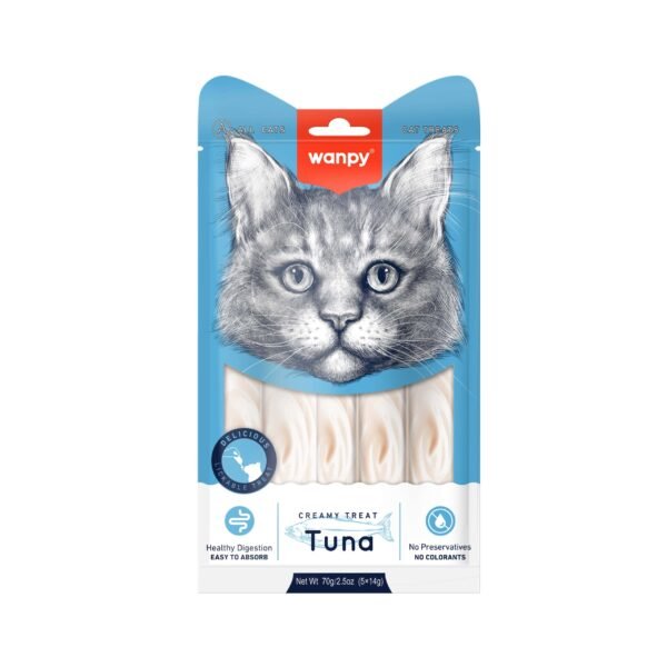Wanpy Creamy Cat Treat Tuna 70gm (5x14gm)