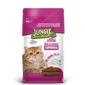 Jungle Adult Dry Cat Food Hairball Control Salmon 1.5KG