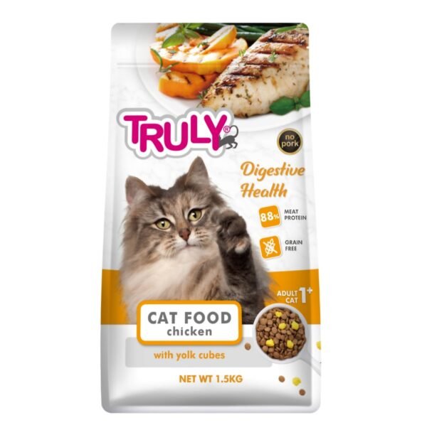 Truly Grain Free Super Premium Dry Cat Food Digestive Health Chicken 1.5KG