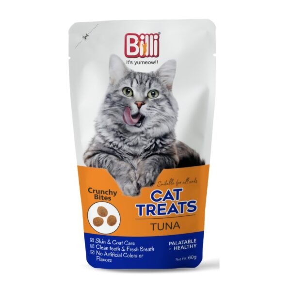 Billi Crunchy Bites Dry Cat Treat Tuna 60gm