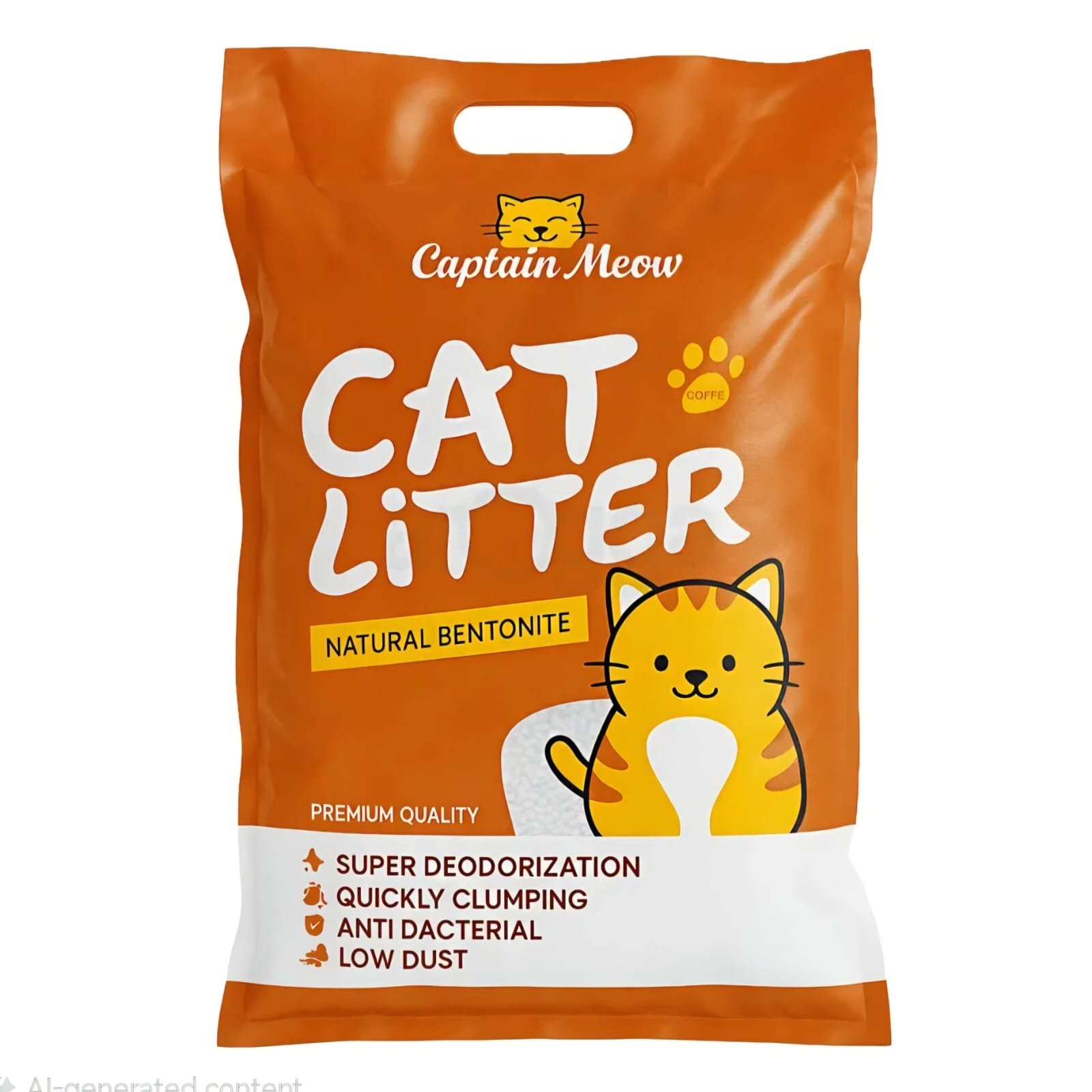Captain Meow Coffee Bentonite Cat Litter 10L