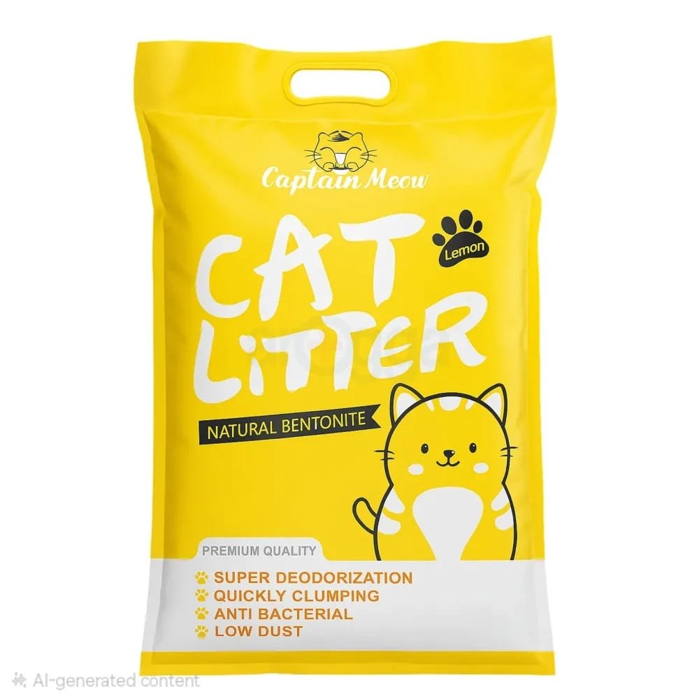 Captain Meow Lemon Bentonite Cat Litter 10L