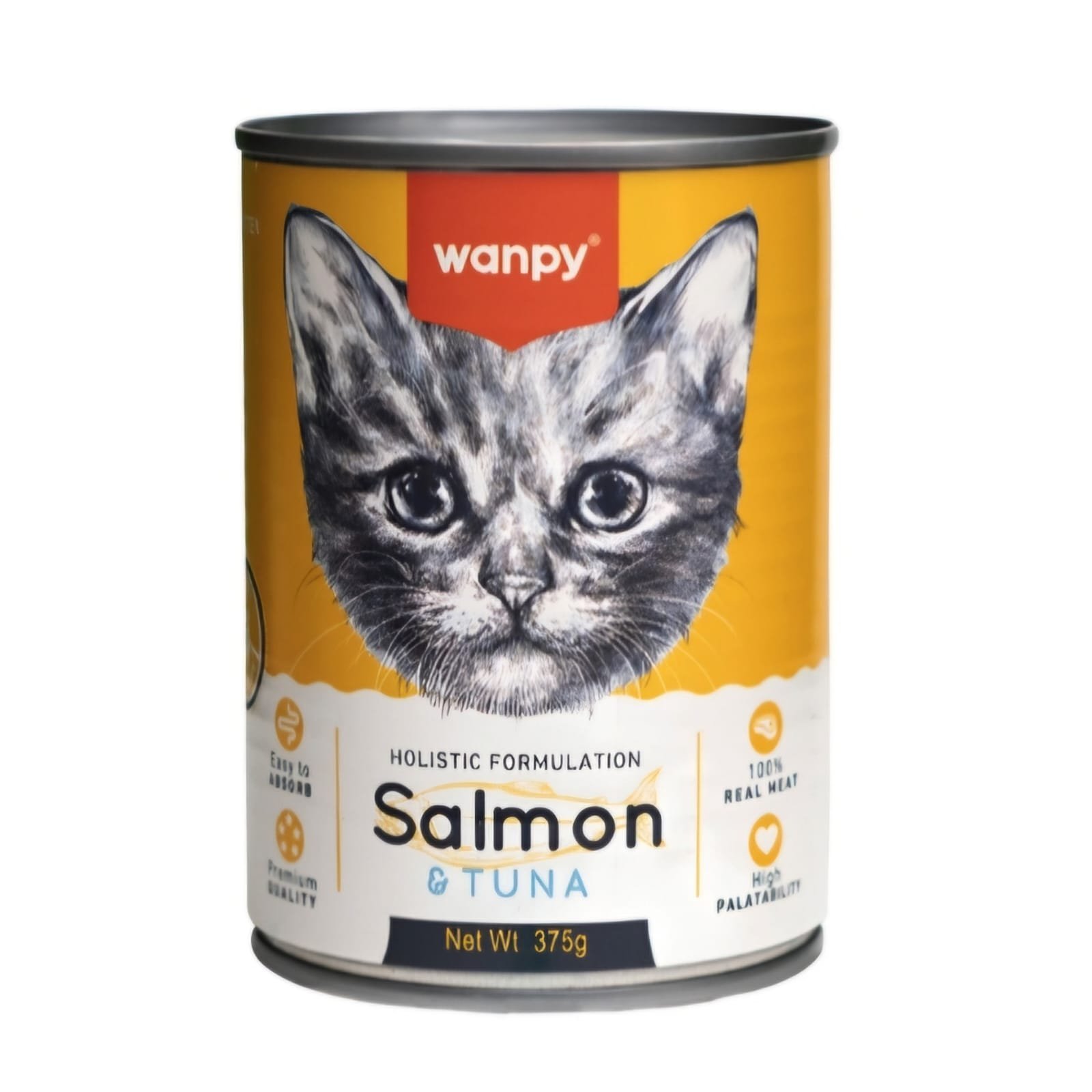 Wanpy Kitten Can Salmon & Tuna 375gm (Holistic Formulation)